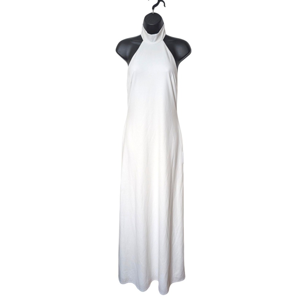 Lulus Alaura White Backless Halter Maxi Dress Open Back Small - Picture 4 of 10